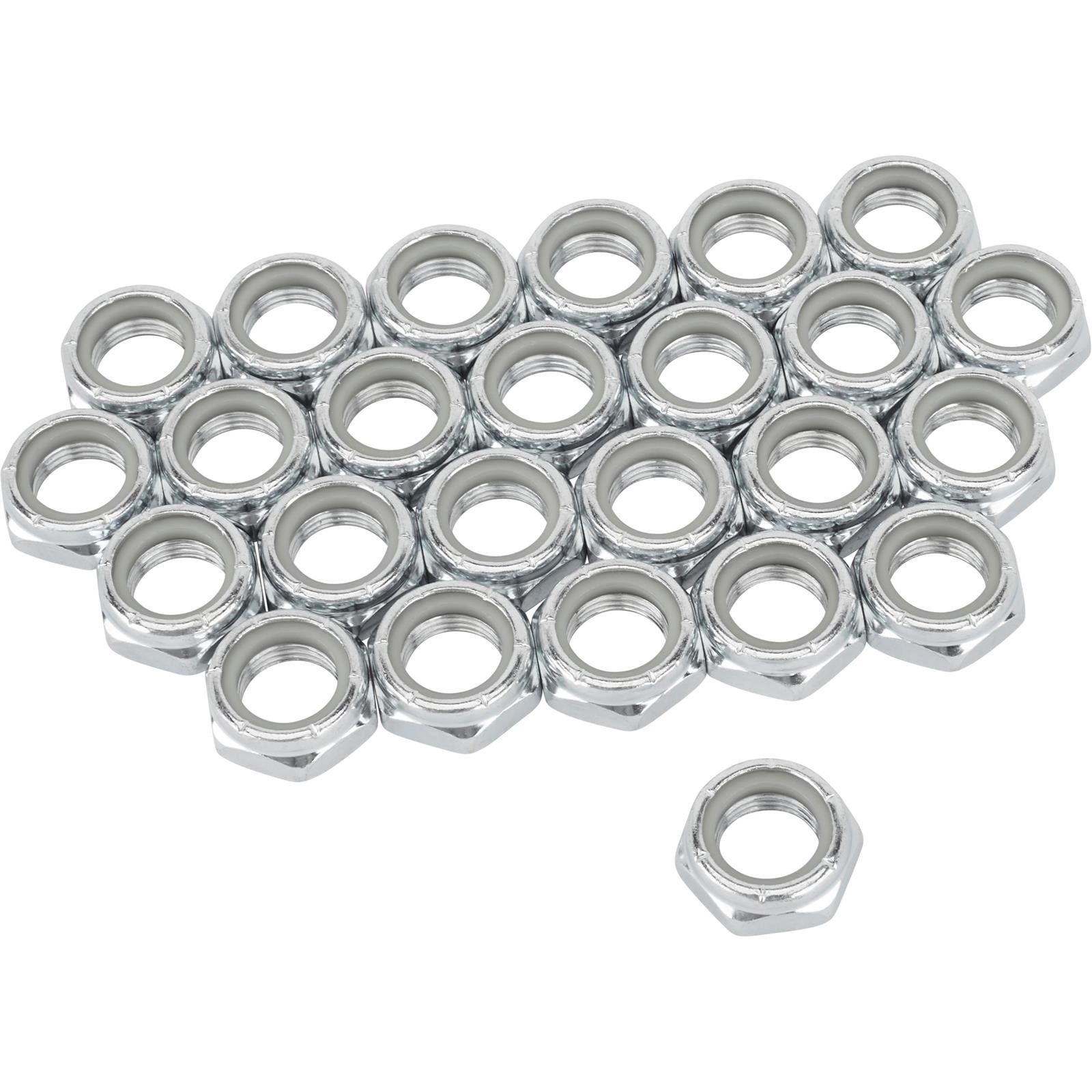 Speedway Motors Steel Nylock Hex Nuts, 5/8-18 Fine Thread Lock Nuts, Nylon Insert Self-Locking Fasteners for Suspension, Chassis, and Automotive Hardware Applications, 25 Pack