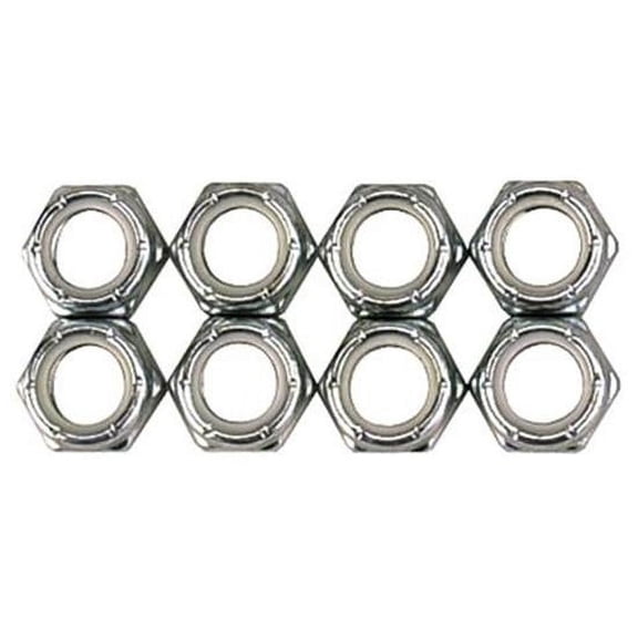 Steel Fine Thread Nylock Nuts, 7/16 Inch-20 Thread 50 Pack
