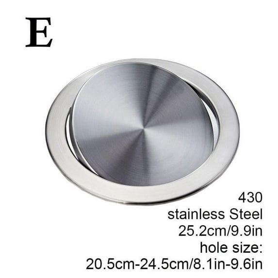 Steel Flap Flush Recessed Built-in Balance Swing Flap Lid Cover Trash Bin Garbage Can Kitchen Counter Top