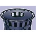 thumbnail image 1 of Steel Flat Top Trash Receptacle Lid in Blue (24 gal./Brown), 1 of 1