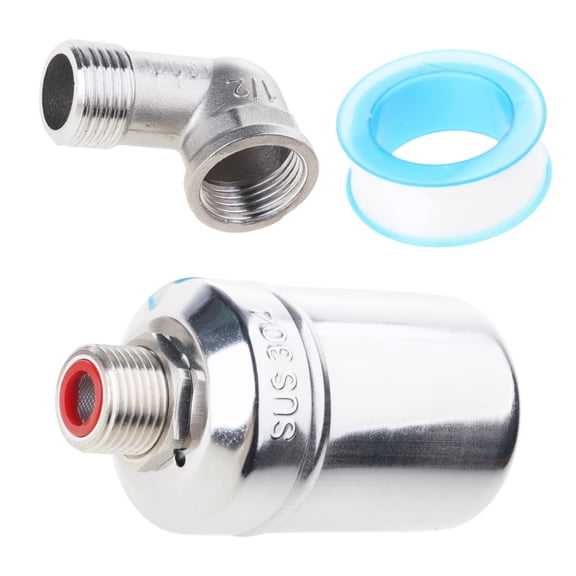 Steel Float Valves with Multiple Adapters Adjustable for Automatic Water Levels Control In Tanks Pools & Aquariums