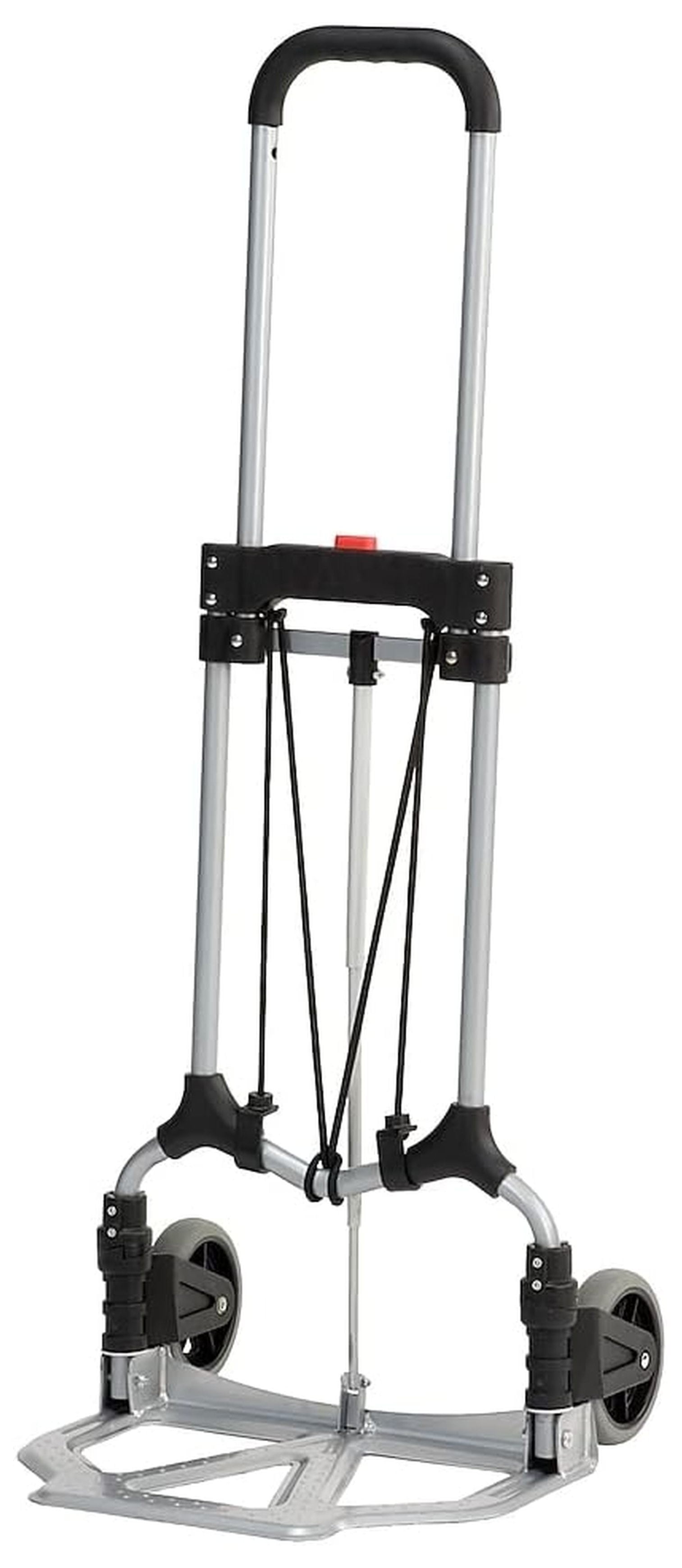 Steel Foldable Hand Truck with Telescoping Handle and 5-inch Rubber Wheels, 160 lb. Capacity (MCI-S-SS)
