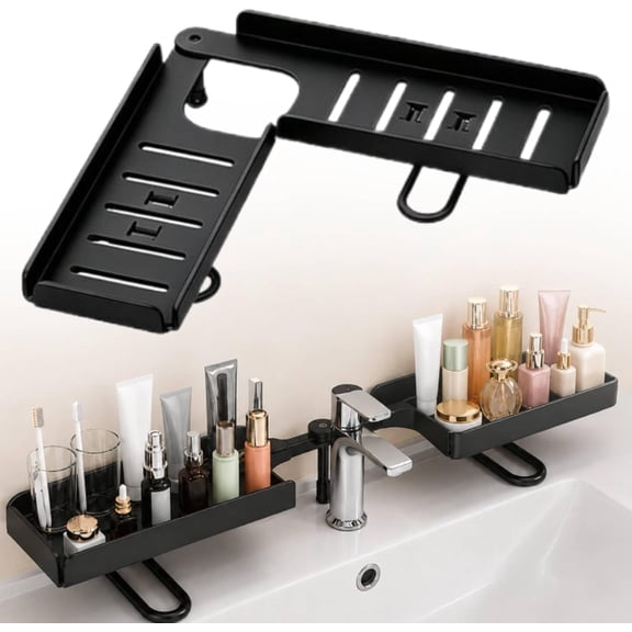 Steel Foldable Over‑Sink Storage Rack, No‑Drill Sink Shelf Organizer For Kitchen Countertop Storage