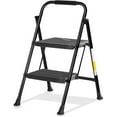 Steel Folding 2Step Stool Ladder Adults With SoftGrip Handle 330 Lbs
