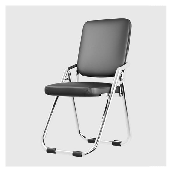 Steel Folding Chair with PU Padded Cushion Seats,Metal Foldable Chair with Backrest,Portable Home Office Chair Desk Chair Dining Chair Conference Chair