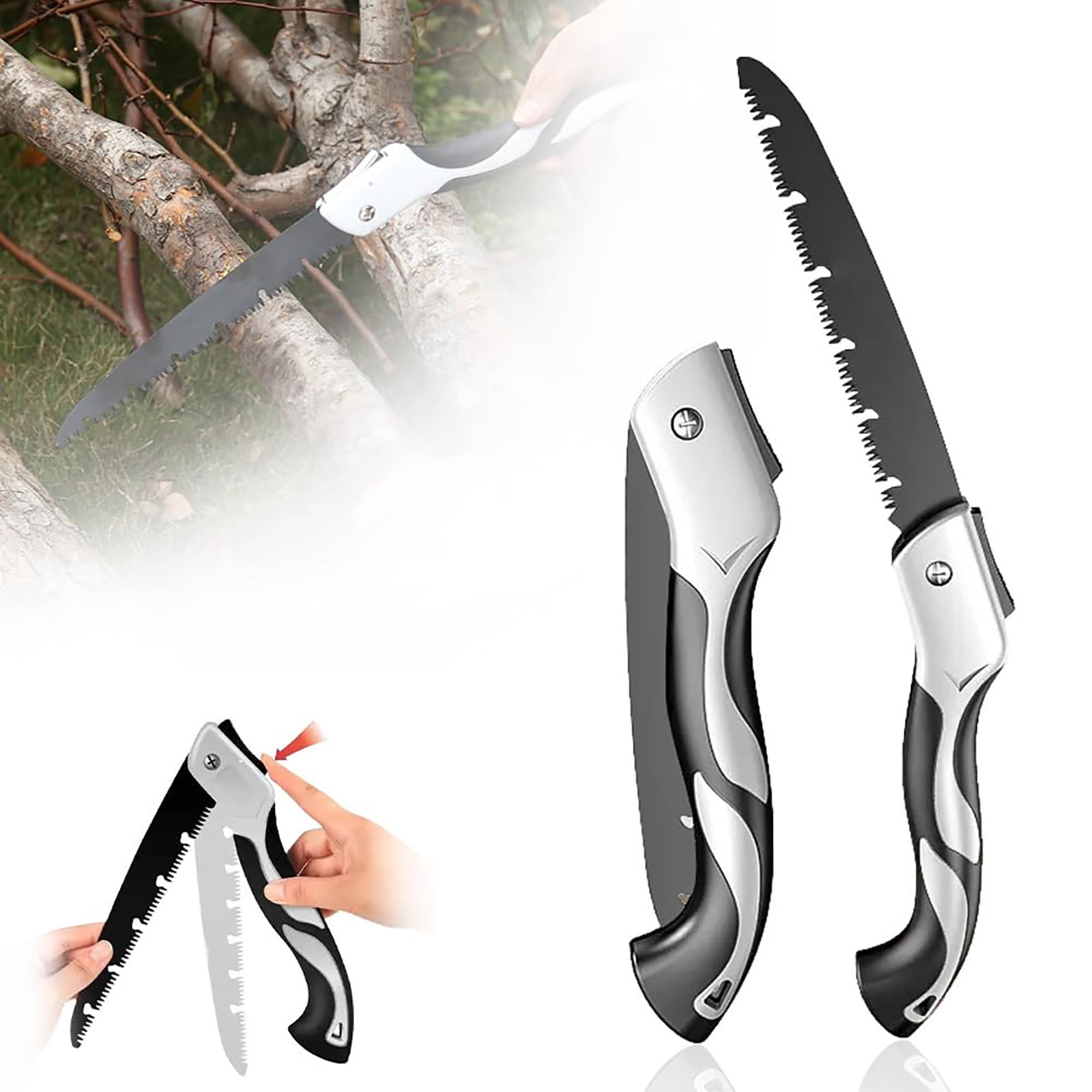 Steel Folding Saw 2024 New Outdoor Portable Hand Saw Rugged Pruning