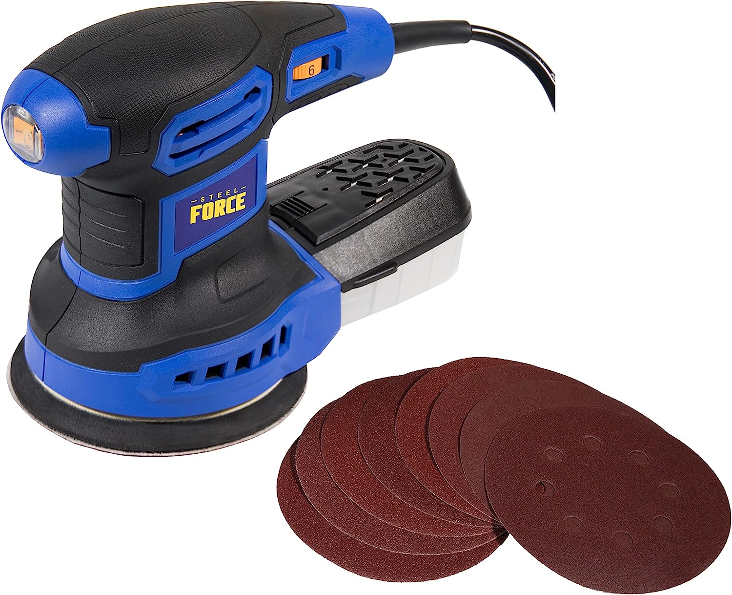 Steel Force PRS5360 5-inch 3.0A Random Orbit Sander with 8Pcs ...