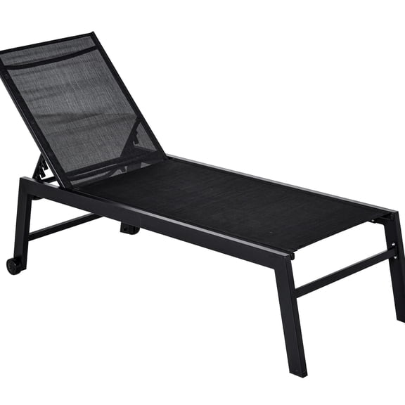 Black Steel - Breathable Mesh Seat - Beach Use / Keep Cool and Dry / Five - Position Backrest for Comfort