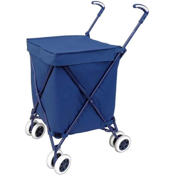 Steel Frame Foldable Utility Cart Dual Swivel Front Wheel Water Resistant PVC Phthalate Free Canvas Bag Tool-Free Snap Wheel Assembly