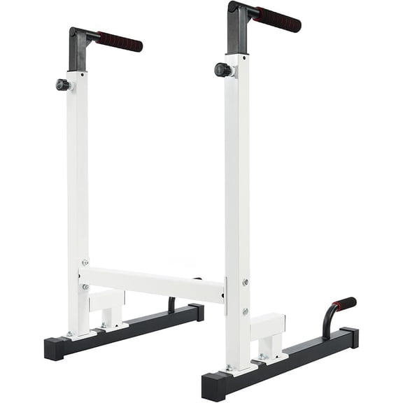 Steel Frame Multi-Functional Home Gym Exercise Fitness Dip Stand Station with Adjustable Height, 500 Pound Capacity, Multiple Colors