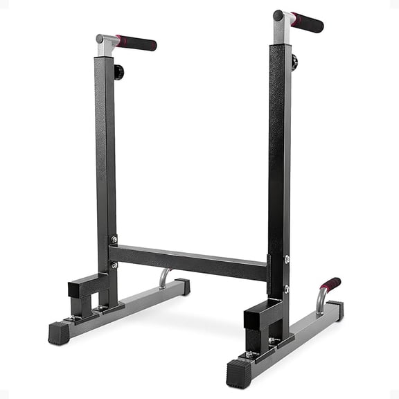 Steel Frame Multi-Functional Home Gym Exercise Fitness Dip Stand Station with Adjustable Height, 500 Pound Capacity, Multiple Colors