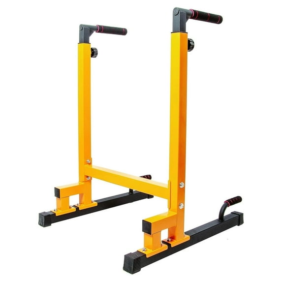 Steel Frame Multi-Functional Home Gym Exercise Fitness Dip Stand Station with Adjustable Height, 500 Pound Capacity, Multiple Colors