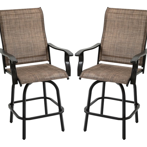 Steel Frame Stools - Sling Fabric Seats - Poolside Lounging - Comfort for Long Sitting