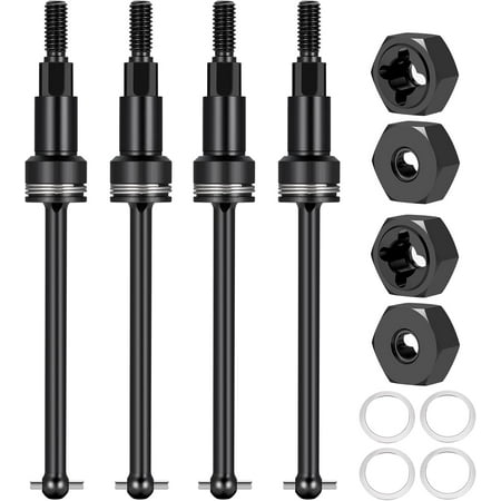 Steel Front Rear CVD Drive Shaft Wheel Hex Adater Set Upgrade Parts for Arrma 1/18 Granite Typhon Grom Mega 380