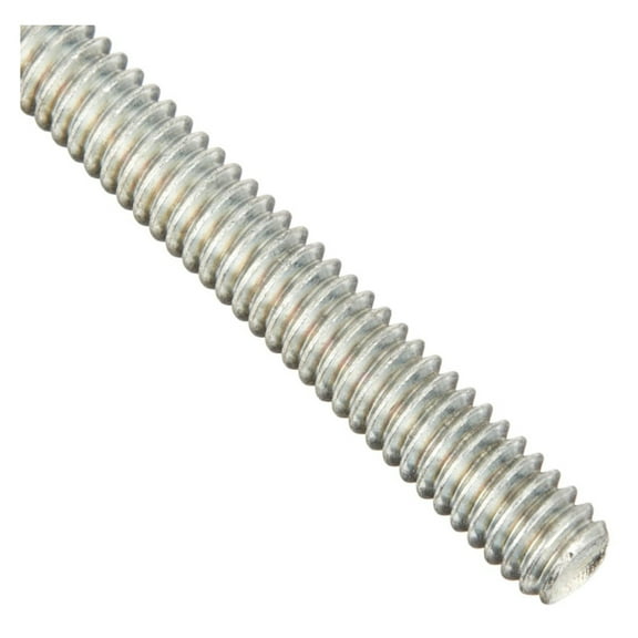 Steel Fully Threaded Rod, Zinc Plated, 5/8"-18 Thread Size, 36" Length, Right Hand Threads