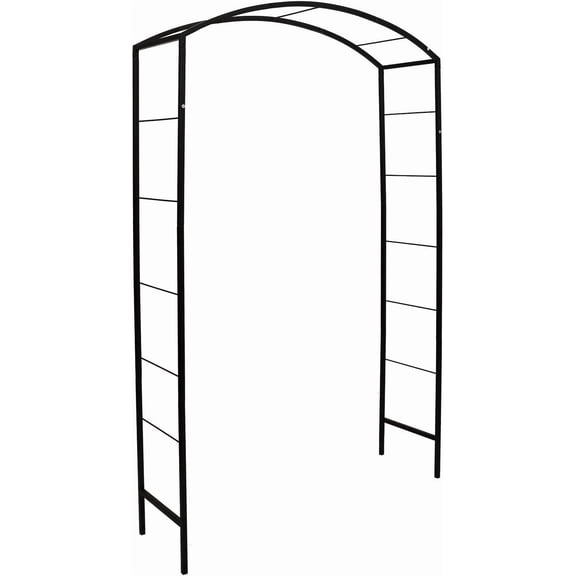 Steel Garden Arch, 7'2" High x 4'7" Wide, Garden Arbor for Various Climbing Plant, Outdoor Garden Lawn Backyard
