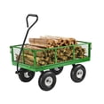 thumbnail image 1 of Steel Garden Cart 900 Lbs Capacity, Heavy Duty Utility Wagon, Outdoor Yard Cart with 10” Tires & Rotating Handle, Convertible Flatbed Wagon for Garden & Yard, 1 of 7