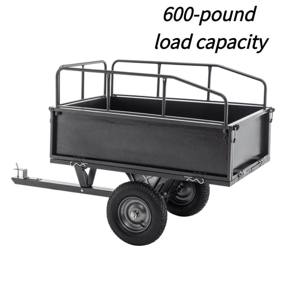 Steel Garden Cart, Heavy Duty 1400 lbs Capacity, with Removable Mesh Sides to Convert into Flatbed, Utility Metal Wagon with 2-in-1 Handle and 16 in Tires, Perfect for Garden, Farm, Yard