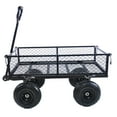 thumbnail image 1 of Steel Garden Cart with Easy-Grip Handle,Outdoor Lawn Wagon with Removable Sides for Beach Lawn Yard,Heavy-Duty 500 Pound Capacity,Black, 1 of 9