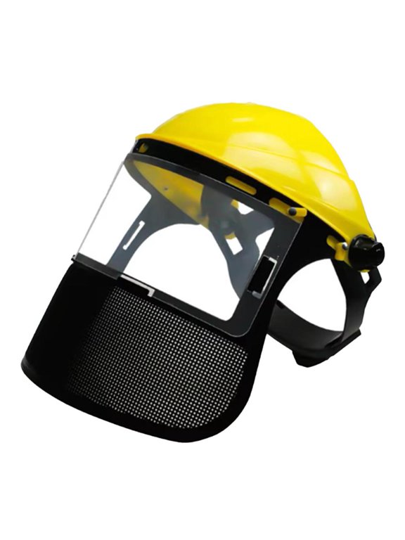 Steel Garden Grass Trimmer Helmet Face Screen Mesh Proof With Full Hat U5M4 Mask Protective Face