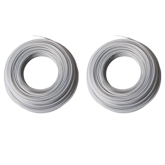 Steel Grass Trimmer Line 4.0mm Diameter 2X15m Rolls for Lawn Mowers,Cutting Rope For Garden And Yard