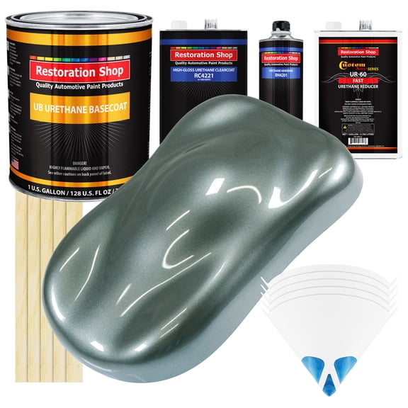 Steel Gray Metallic Gallon URETHANE BASECOAT CLEARCOAT Car Auto Paint FAST Kit
