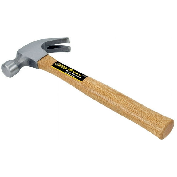 Steel Grip  16 oz. Smooth Face  Claw Hammer  Wood Handle