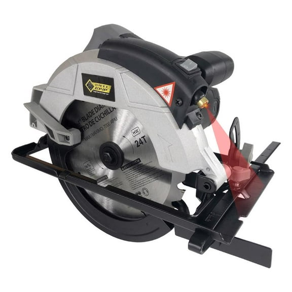 Steel Grip 2006396 12A 7.25 in. Corded Brushed Circular Saw with Laser