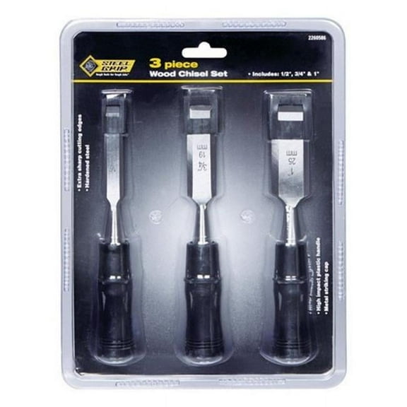 Steel Grip 2260586 3 Piece Wood Chisel Set