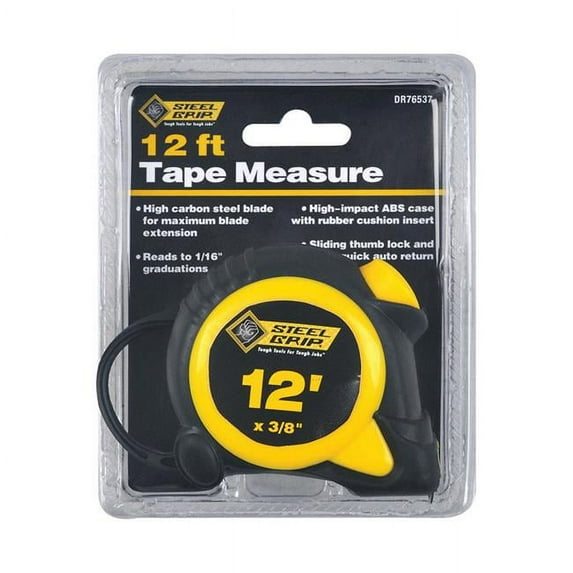 Steel Grip 2796225 12 ft. x 0.37 in. Tape Measure