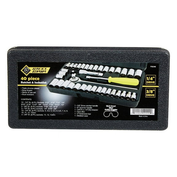 Steel Grip PSO40 40 Piece Ratchet & Socket Set