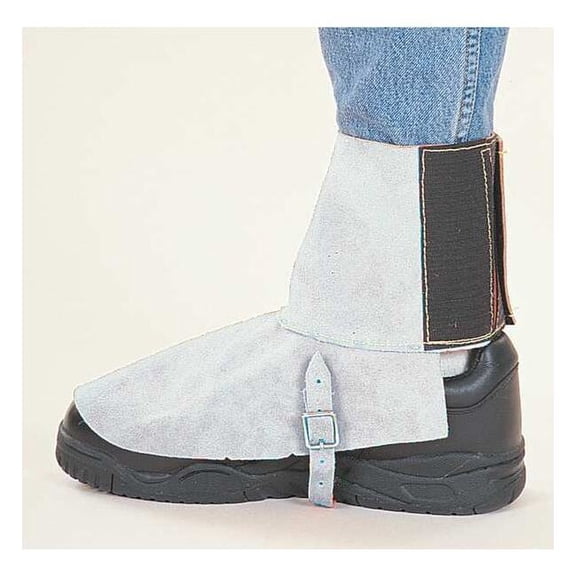 Steel Grip Spats, Leather, Hook-and-Loop Closure, Gray, 7 in CL 7250 BC