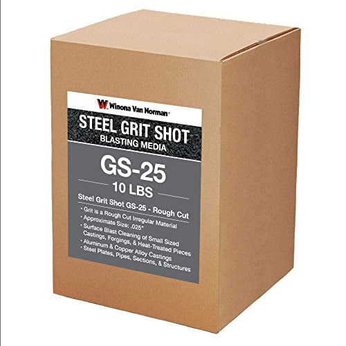Steel Grit GS-25 - Rough Cut Shot - Sand Blasting Media (10lbs)