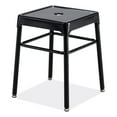 thumbnail image 1 of Steel GuestBistro Stool, Backless, Supports Up to 250 lb, 18" Seat Height, Black Seat, Black Base, Ships in 1-3 Business Days | Bundle of 2 Each, 1 of 4