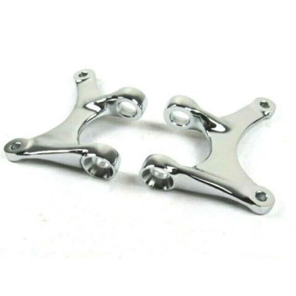 Steel Hairpin Radius Rod Axle Brackets, Chrome