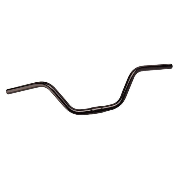Steel Handlebars 27 Inch 1 Inch Riser Black - 5.25 Inch Rise Bike Handlebars for Comfortable Riding & Basket Mounting