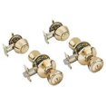 thumbnail image 1 of Steel Harbor 2 Entry Locks And 2 Single Cylinder Deadbolts Keyed Alike Set Polished Brass, 1 of 1