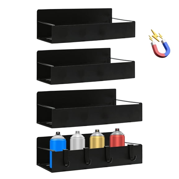 Steel Hardware Brackets Black-4pcs Toolbox Storage Organizer