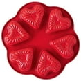 thumbnail image 1 of Steel Heart Shaped Cakelette Pan - Novelty Red by Nordicware Collection, 1 of 2