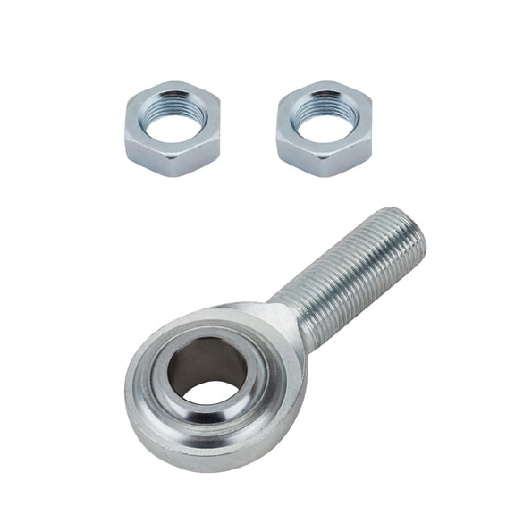 Speedway Motors Steel Heim Joint Rod End for Steering Shaft Support, 3/4-16 Right Hand Thread with Jam Nuts, Zinc Plated, Universal Fit for Custom Mounts and Supports
