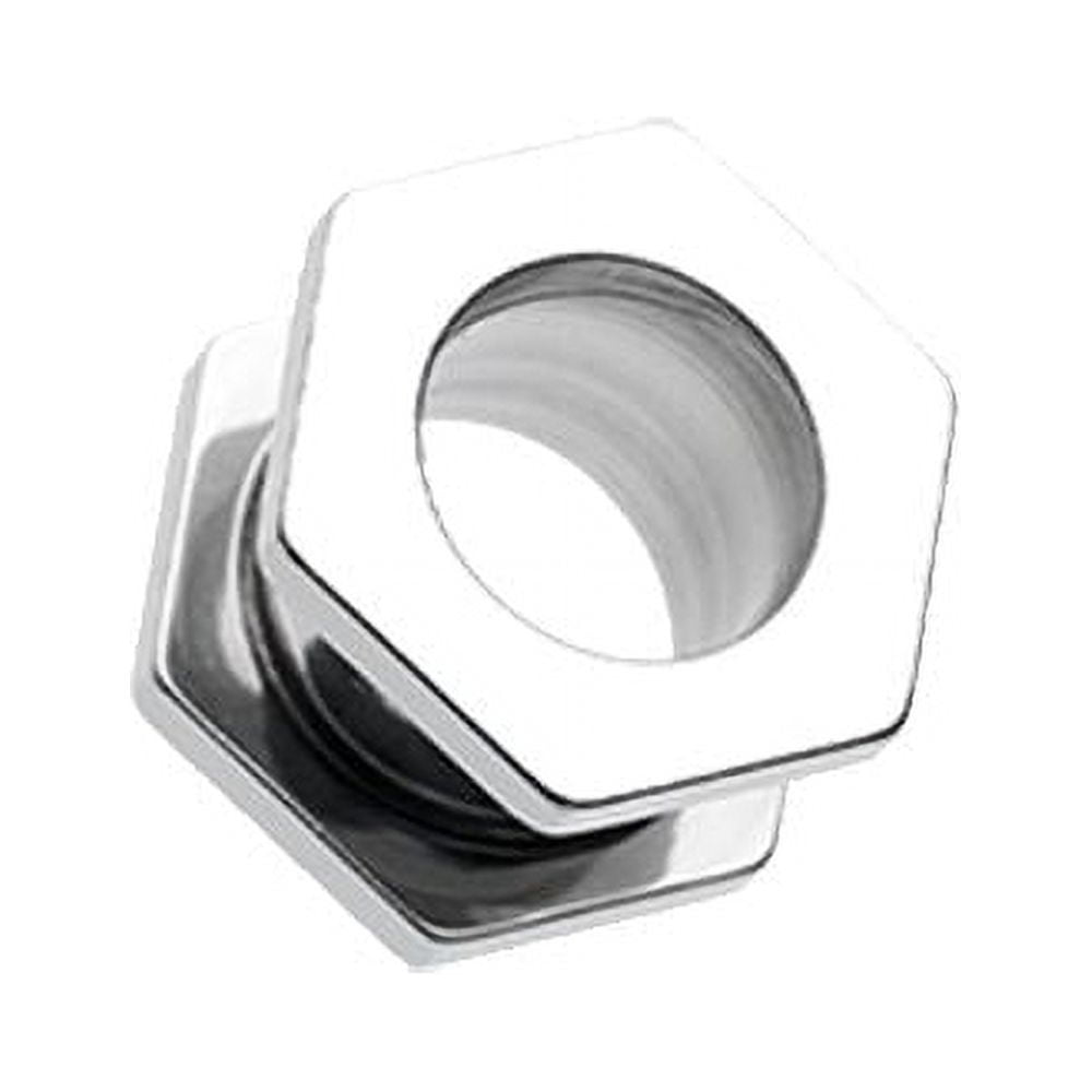 Steel Hexa Bolt ScrewFit Ear Gauge Tunnel Plug Earrings