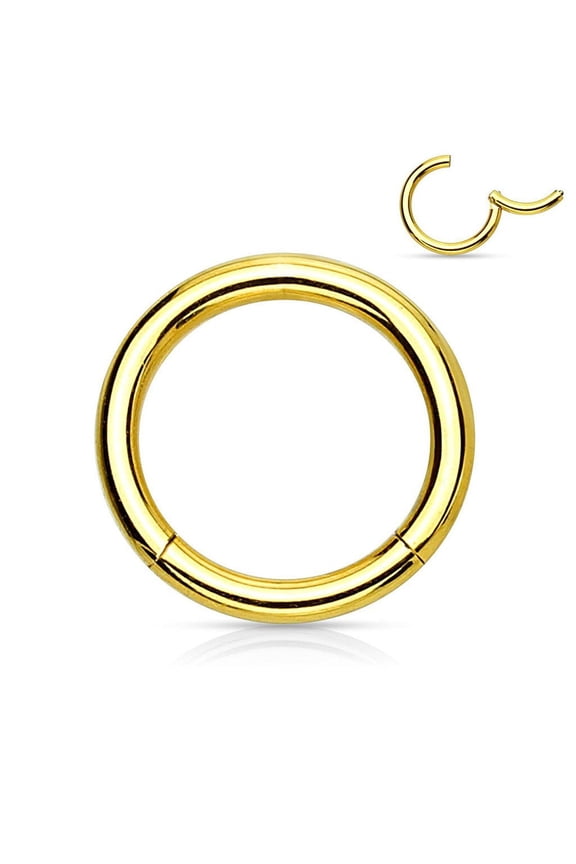 Steel Hinged Clicker Segment Septum Lip Nose Hoop Ring Helix Daith Cartilage