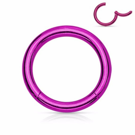 Steel Hinged Clicker Segment Septum Lip Nose Hoop Ring Helix Daith Cartilage