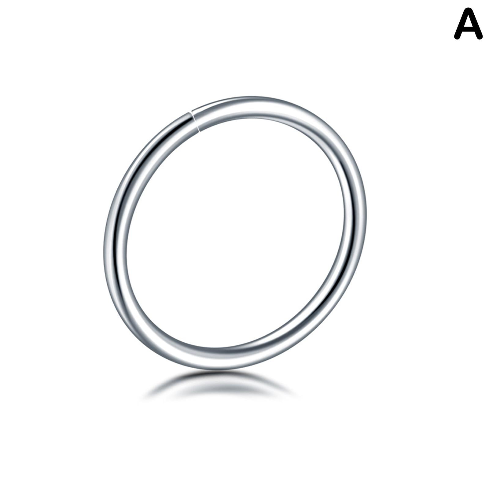 Steel Hinged Segment Hoop Ring Sleeper Lip Ear Nose Piercing Body D7D3