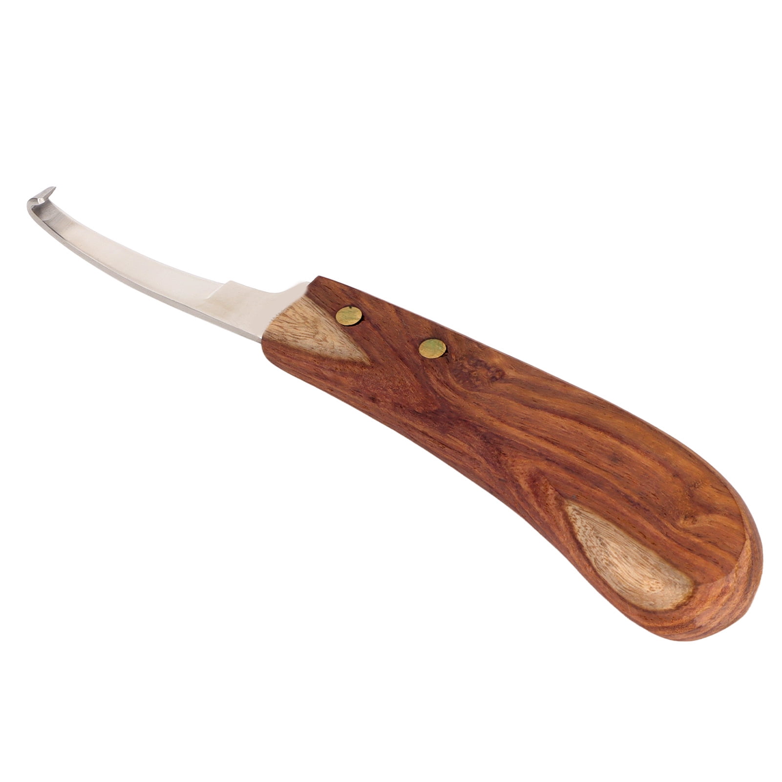 Steel Hoof Knife with Wooden Handle Pointed Cattle Livestock Hand Hoof