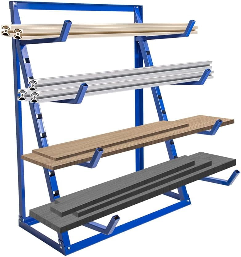 Steel Horizontal Storage Rack, Heavy Duty Bar Storage Rack with 4Level