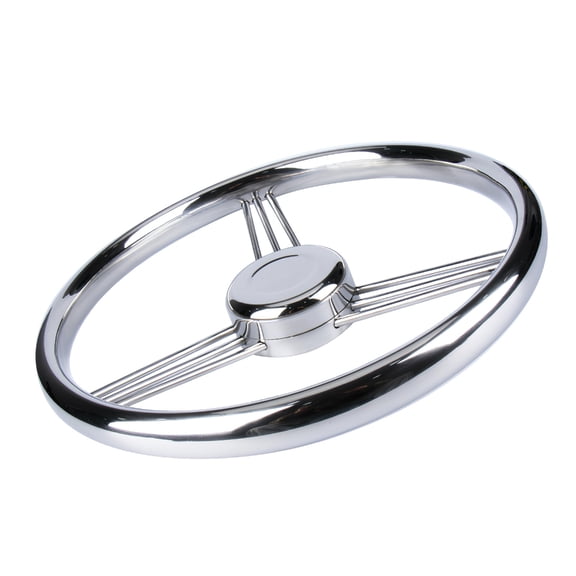 Steel Hydraulic Steering Wheel Ergonomic Grip Boat Wheel Permanent Steering for Smooth & Accurate Boat Control
