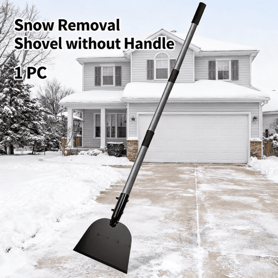 Steel Ice Shovel Heavy Duty Outdoor for Driveway Snow Removal Thickened Shovel Head Practical Emergency Tool for Car and Home Use