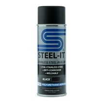 Steel-It 1012B Polyurethane Aerosol, Stainless Steel in a Can Protects Against Corrosion, Industrial Paint Coatings, Heat/Wear Resistant, Weldable, Food Safe, Easy to Apply - Black (1 Pack)