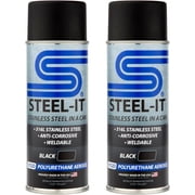 Steel-It 1012D Polyurethane, Industrial Paint Coatings, Weldable, Easy to Apply - Black 2 Pack